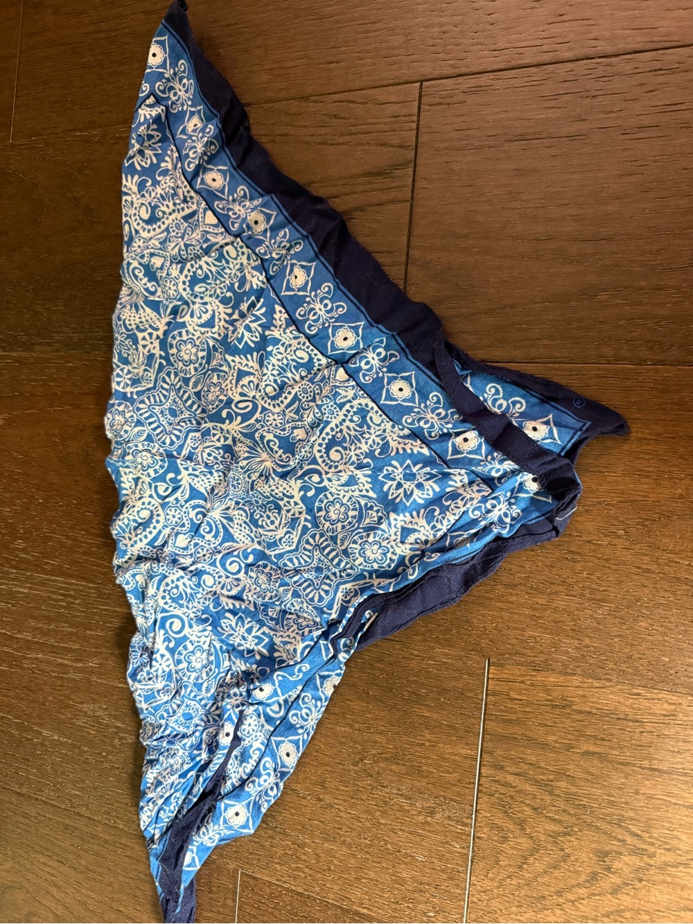 Blue Paisley Bandana Scarf